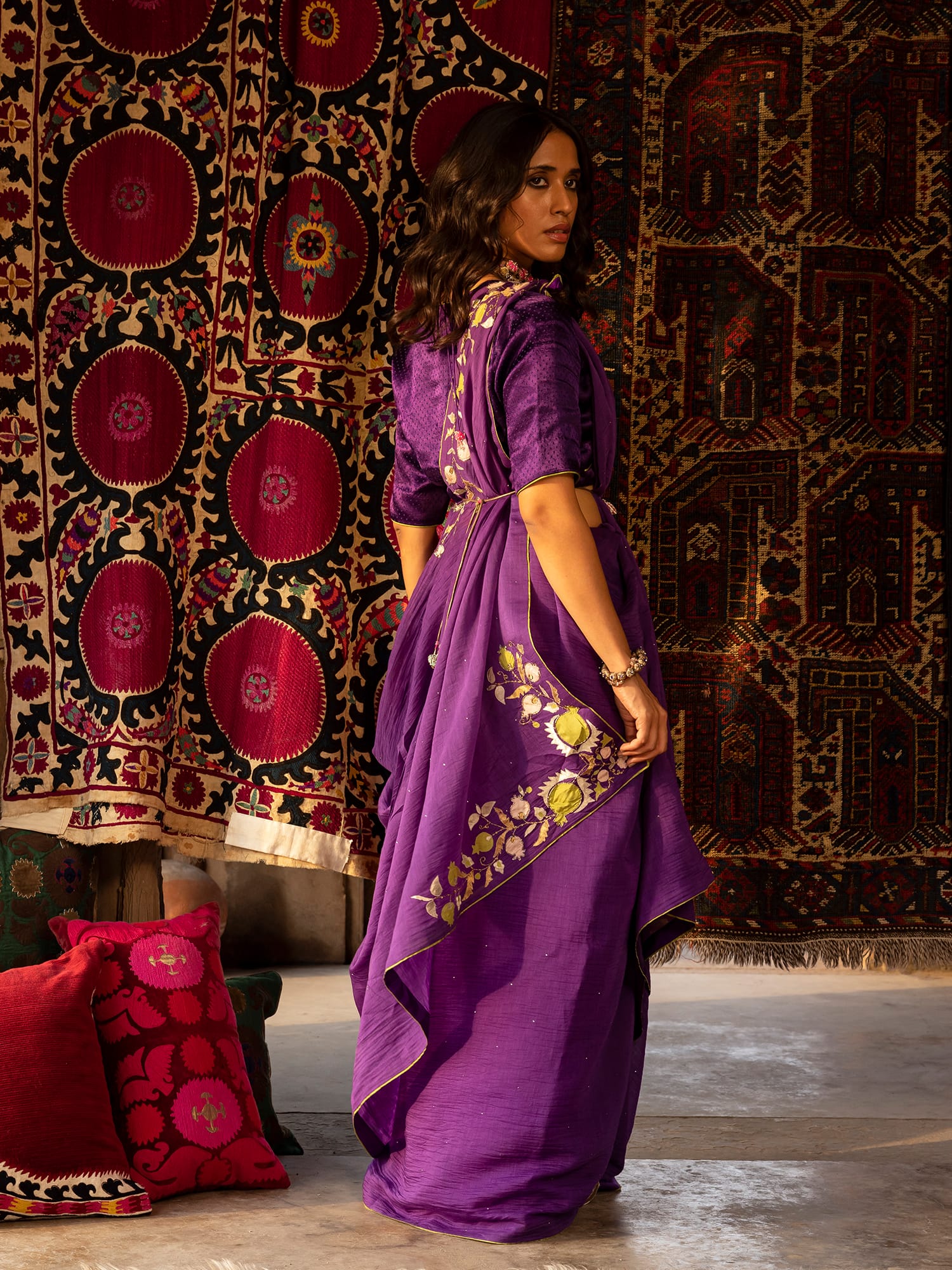 Shafaq Purple Saree