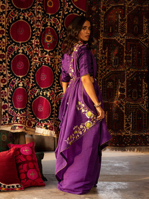 Shafaq Purple Saree