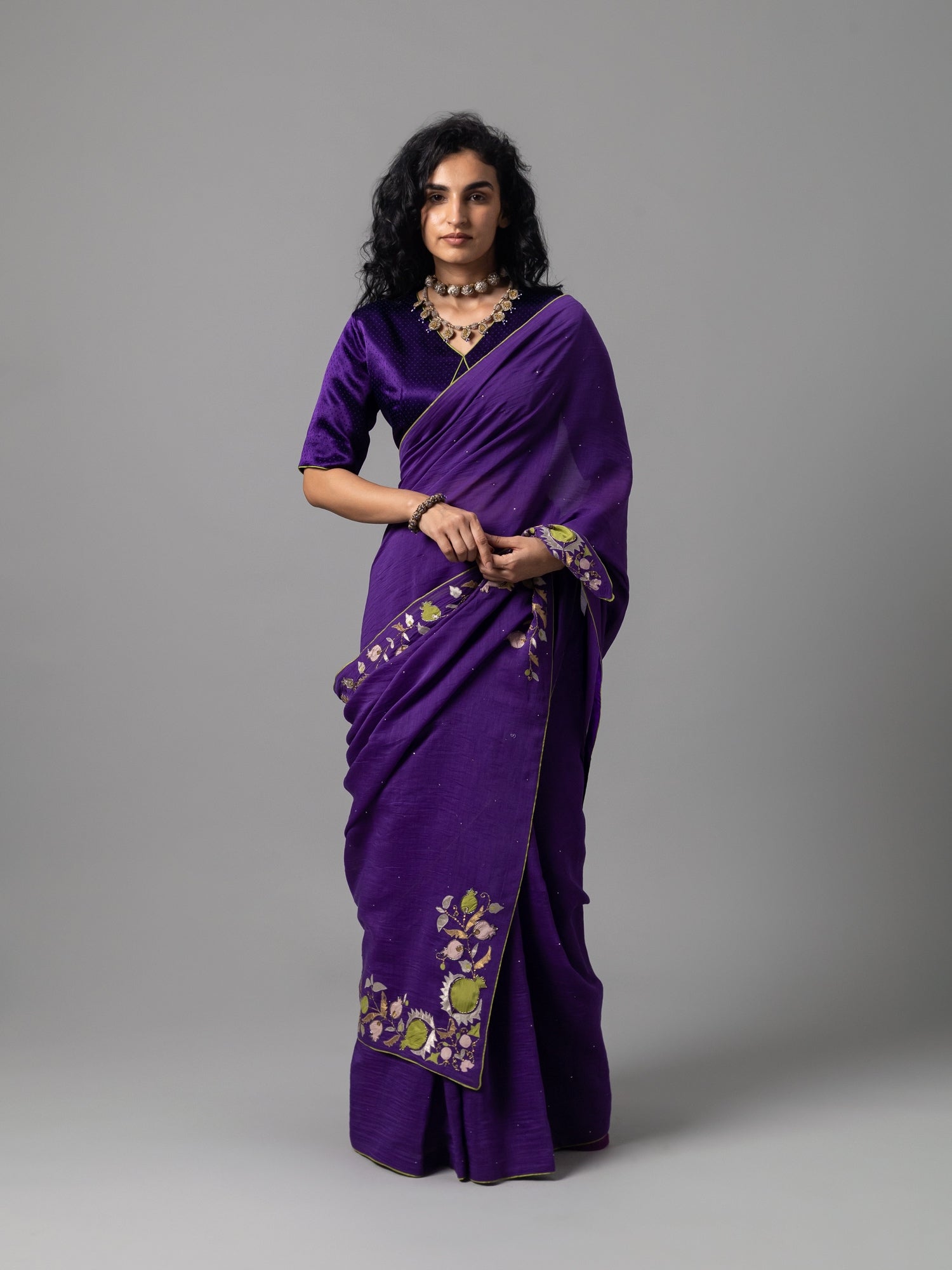Shafaq Purple Saree