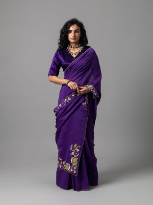 Shafaq Purple Saree