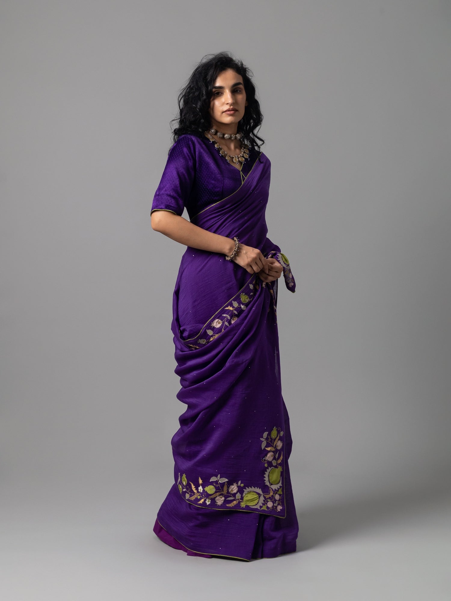 Shafaq Purple Saree