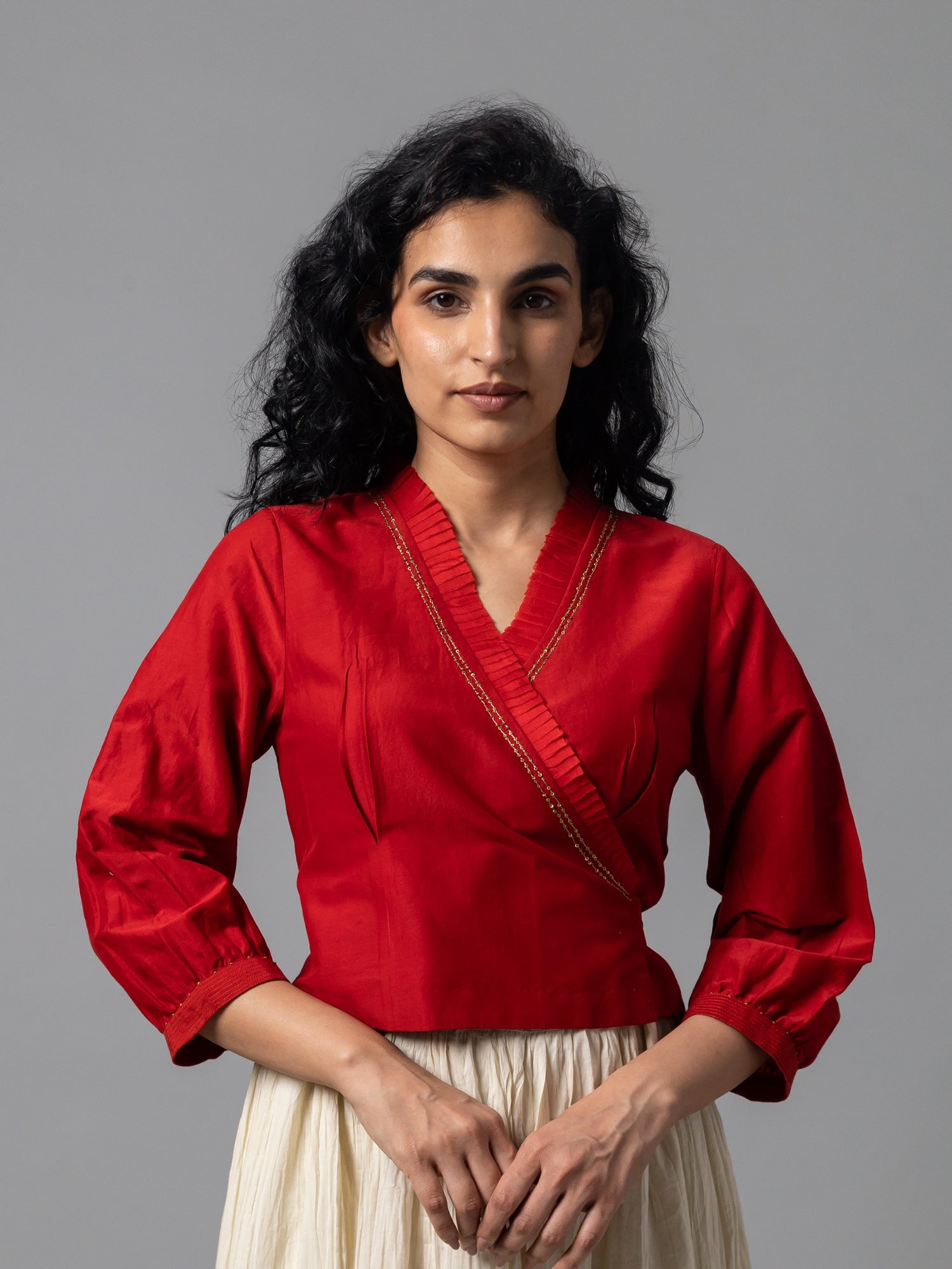 Sanchi Deep Red Blouse