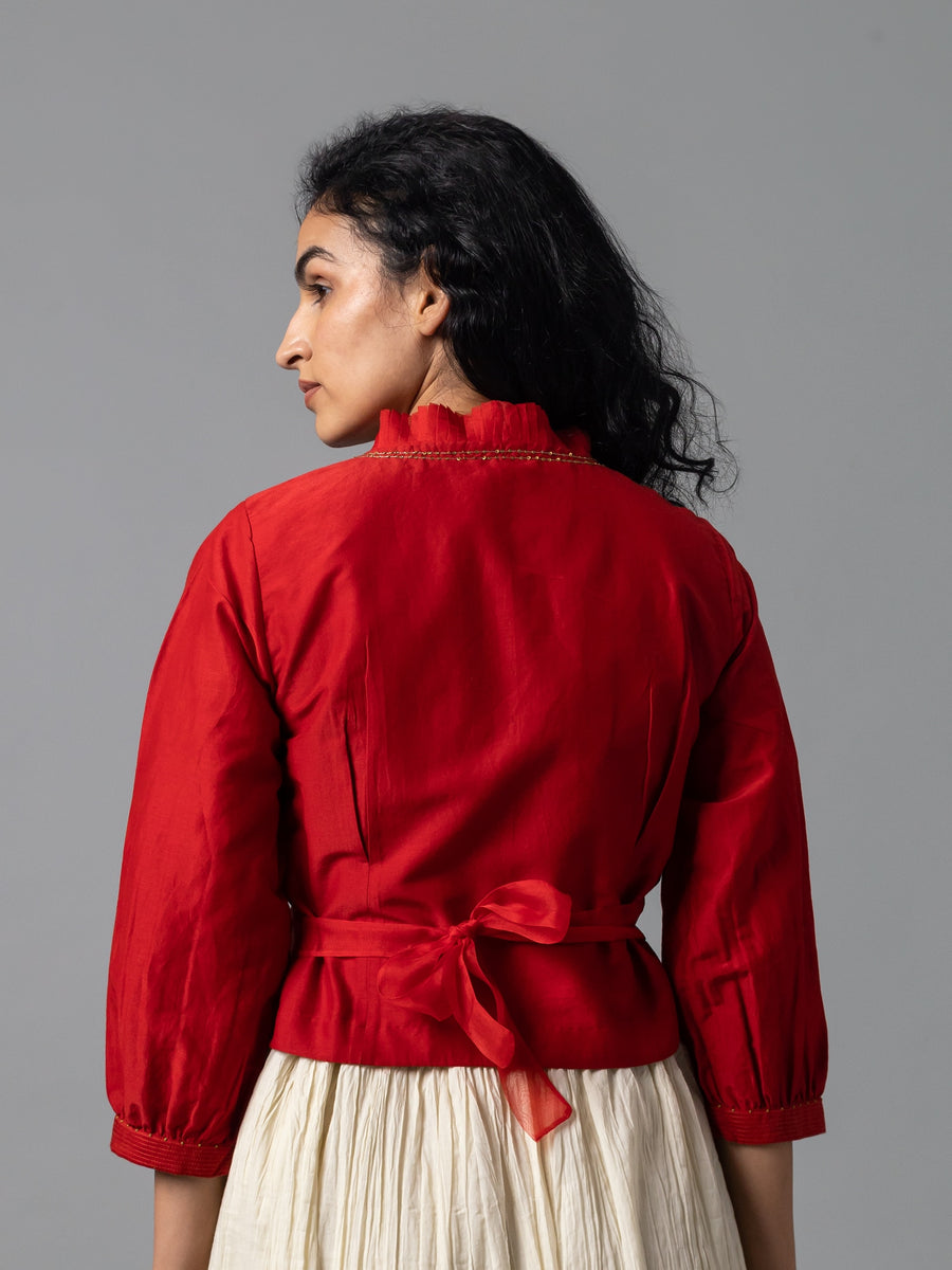 Sanchi Deep Red Blouse