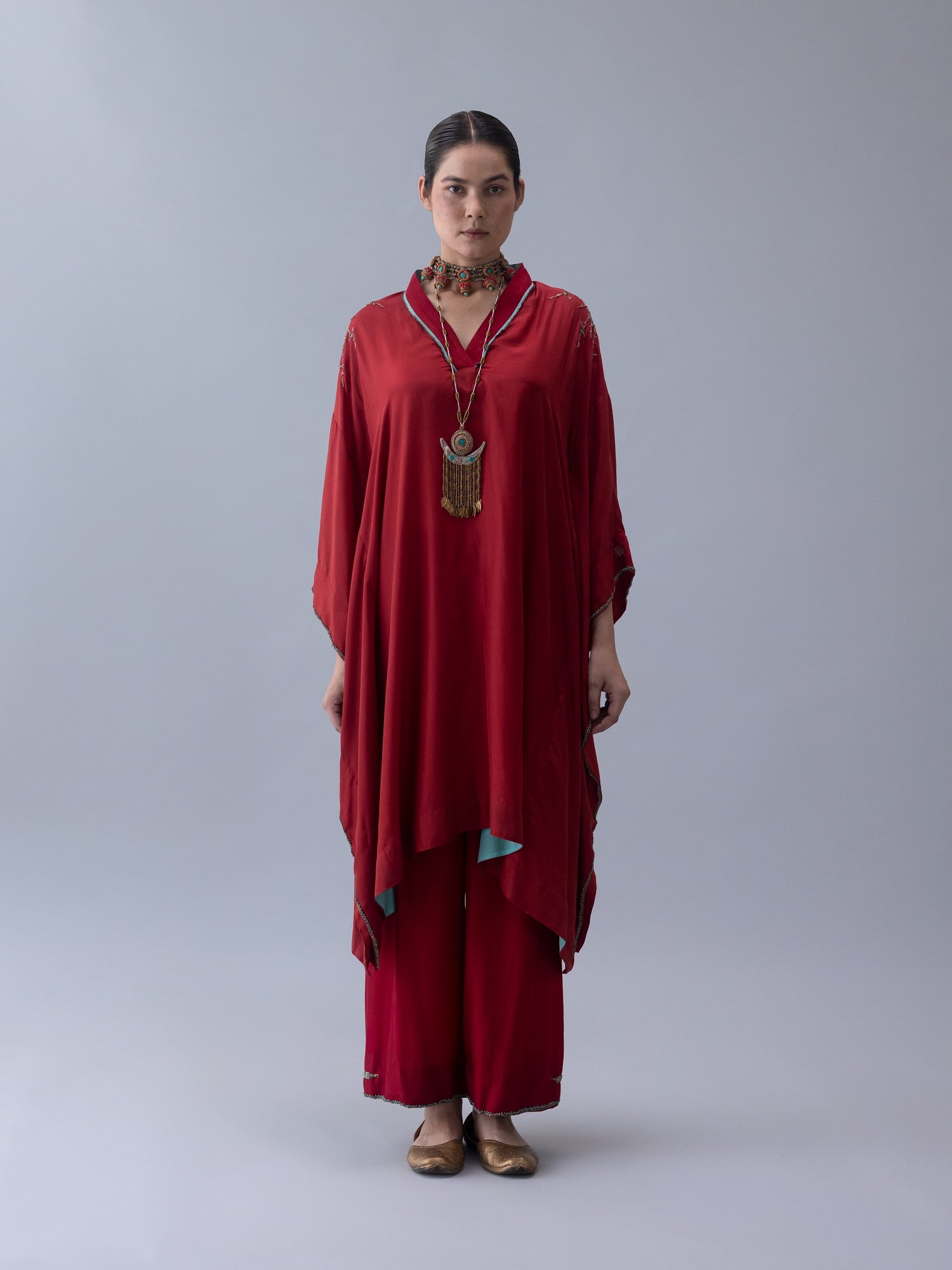 Tshog Deep Red Kaftan