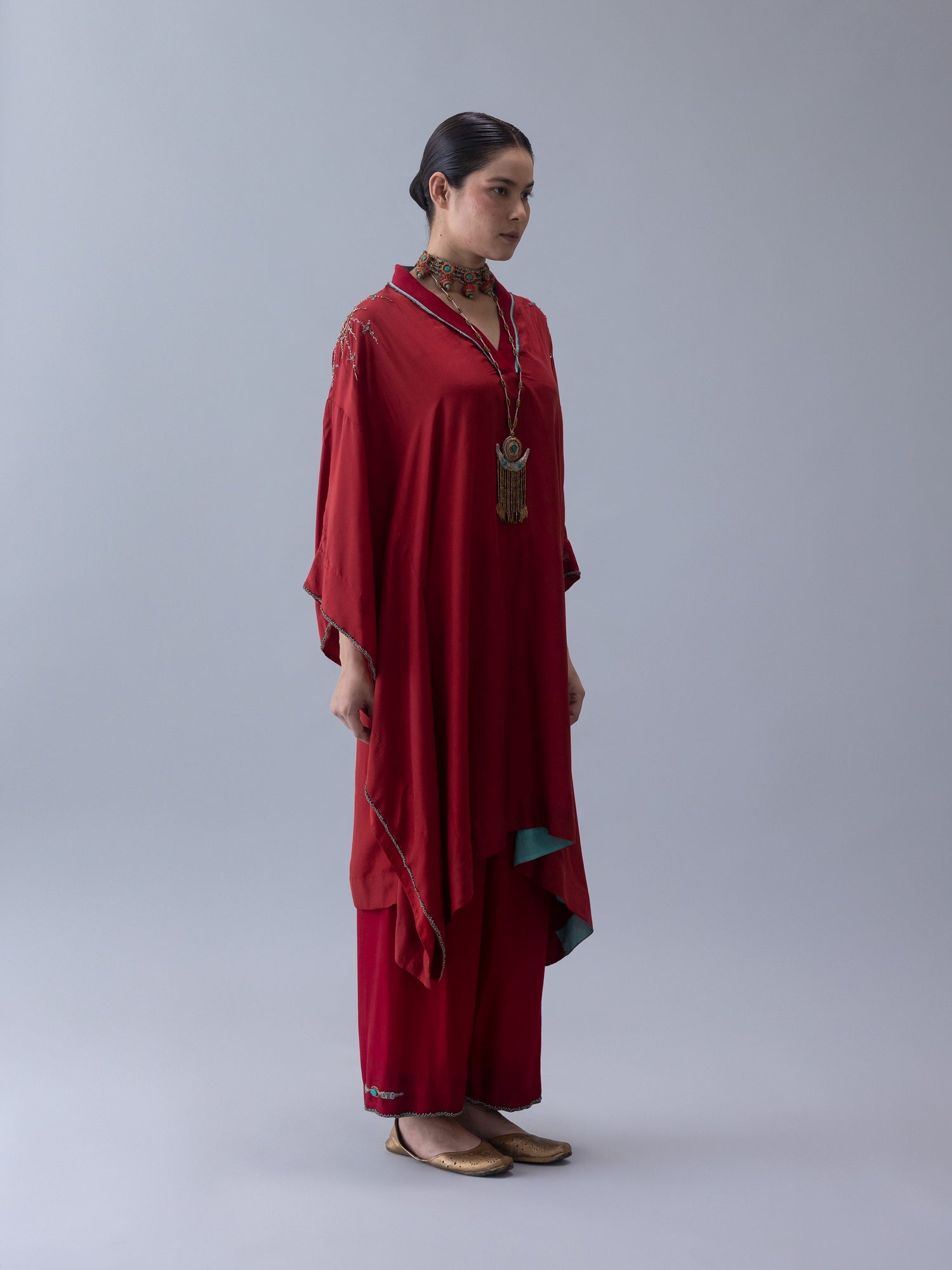 Tshog Deep Red Kaftan
