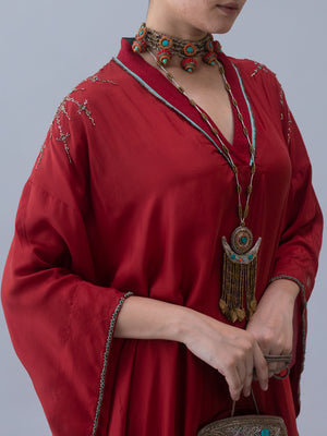 Tshog Deep Red Kaftan