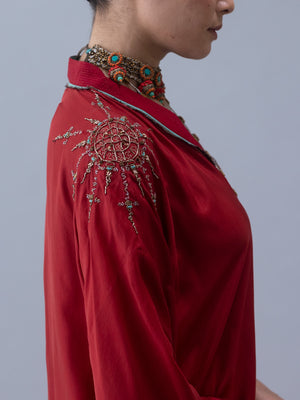 Tshog Deep Red Kaftan
