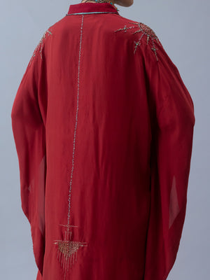 Tshog Deep Red Kaftan