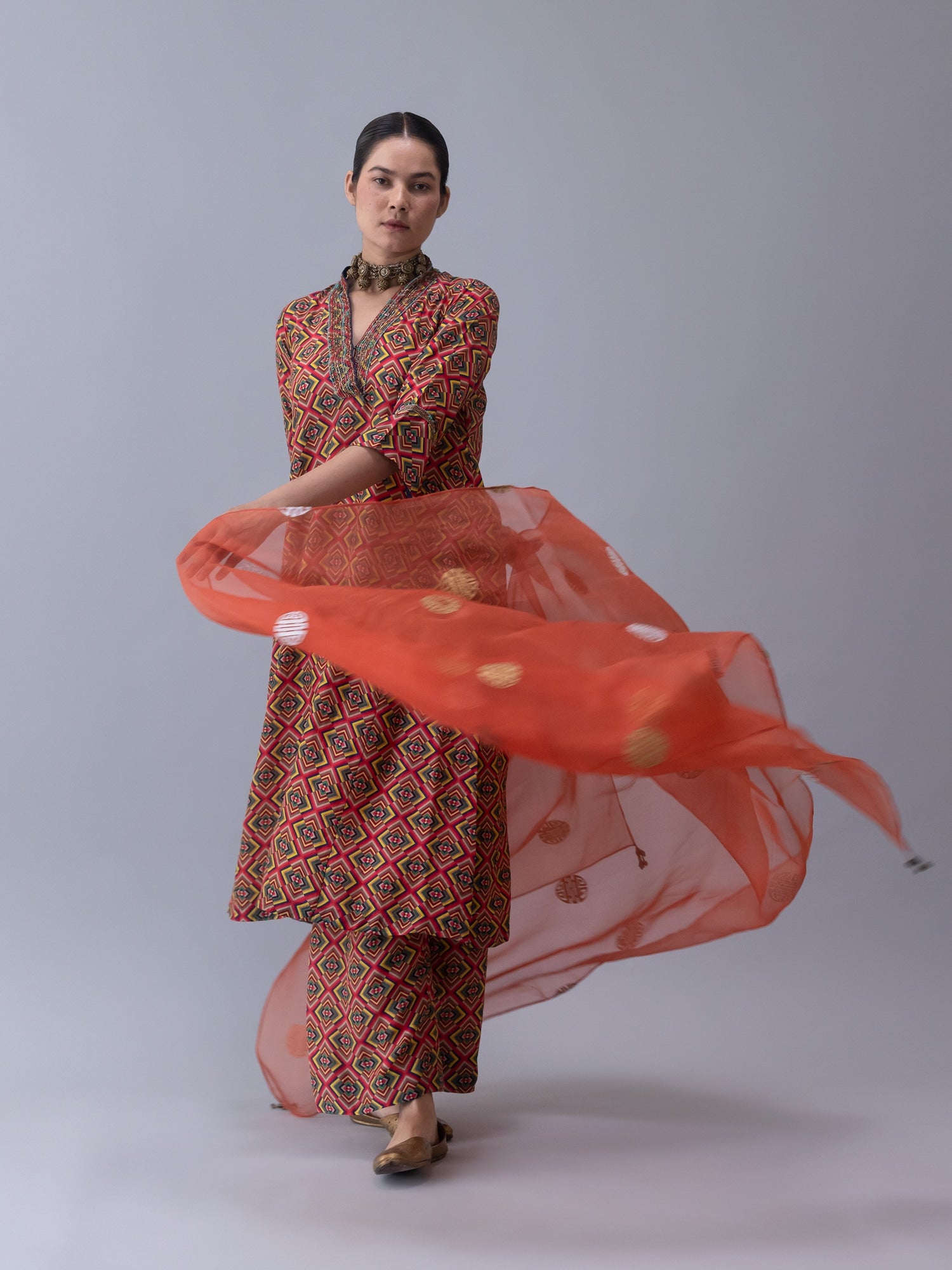 Khamtie Multi Kurta