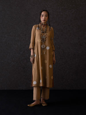 Qin Beige Kurta
