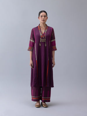 Utsang Wine Kurta