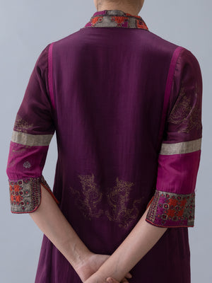 Utsang Wine Kurta