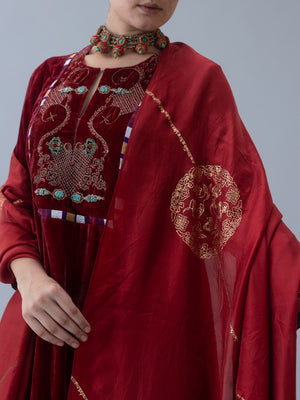 Chimi Red Dupatta