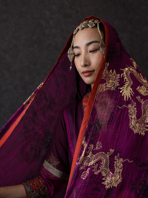 Kora Wine Dupatta