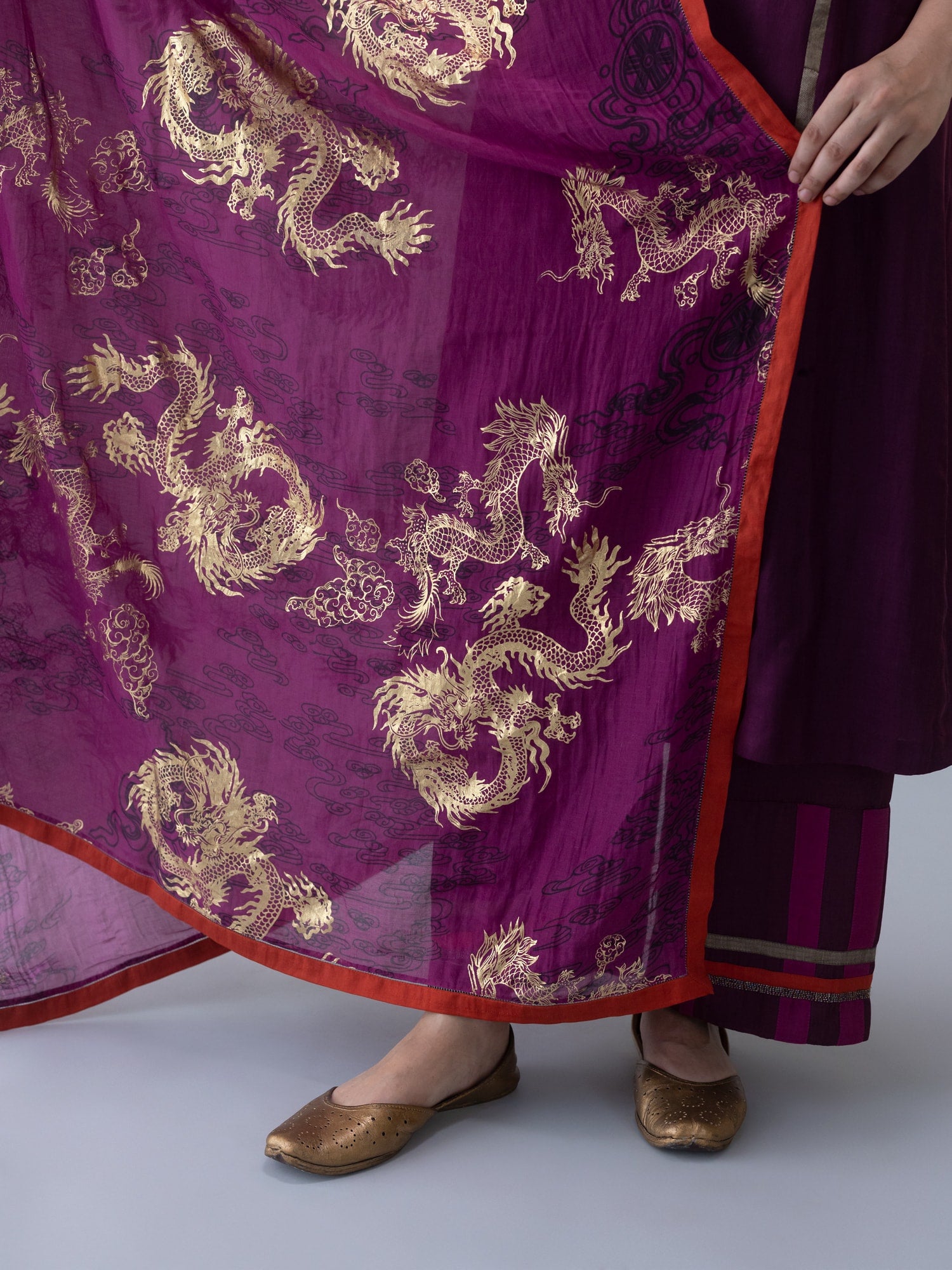 Kora Wine Dupatta