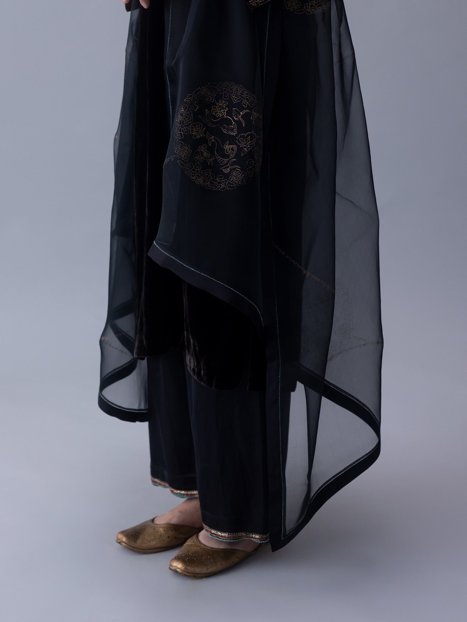 Kunzang Black  Dupatta