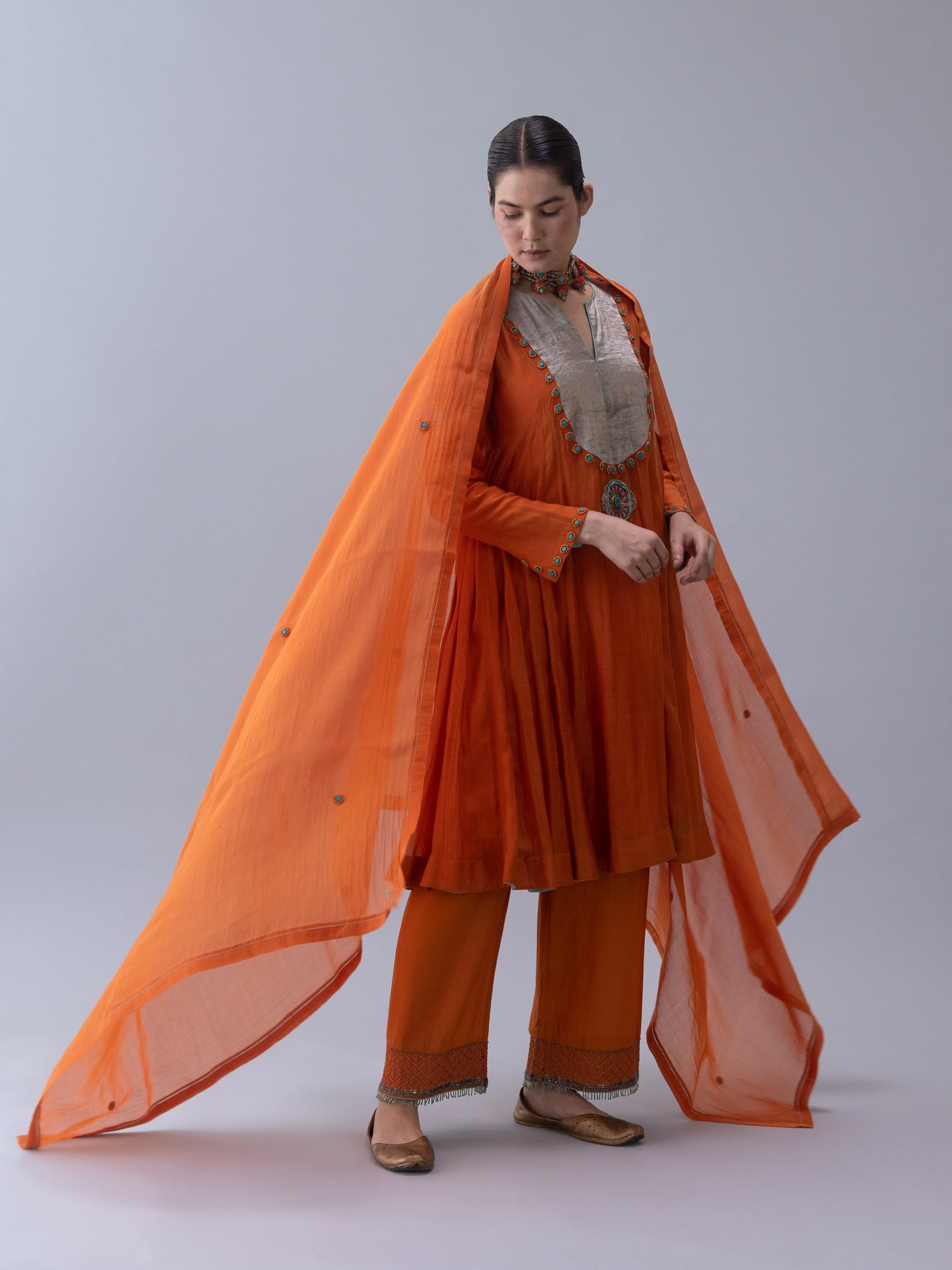 Leah Orange Dupatta