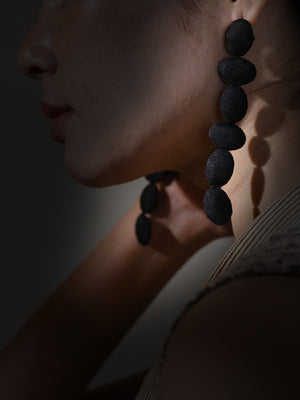 Fujimori Black Earrings