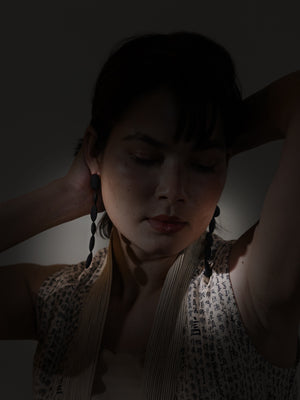 Fujimori Black Earrings