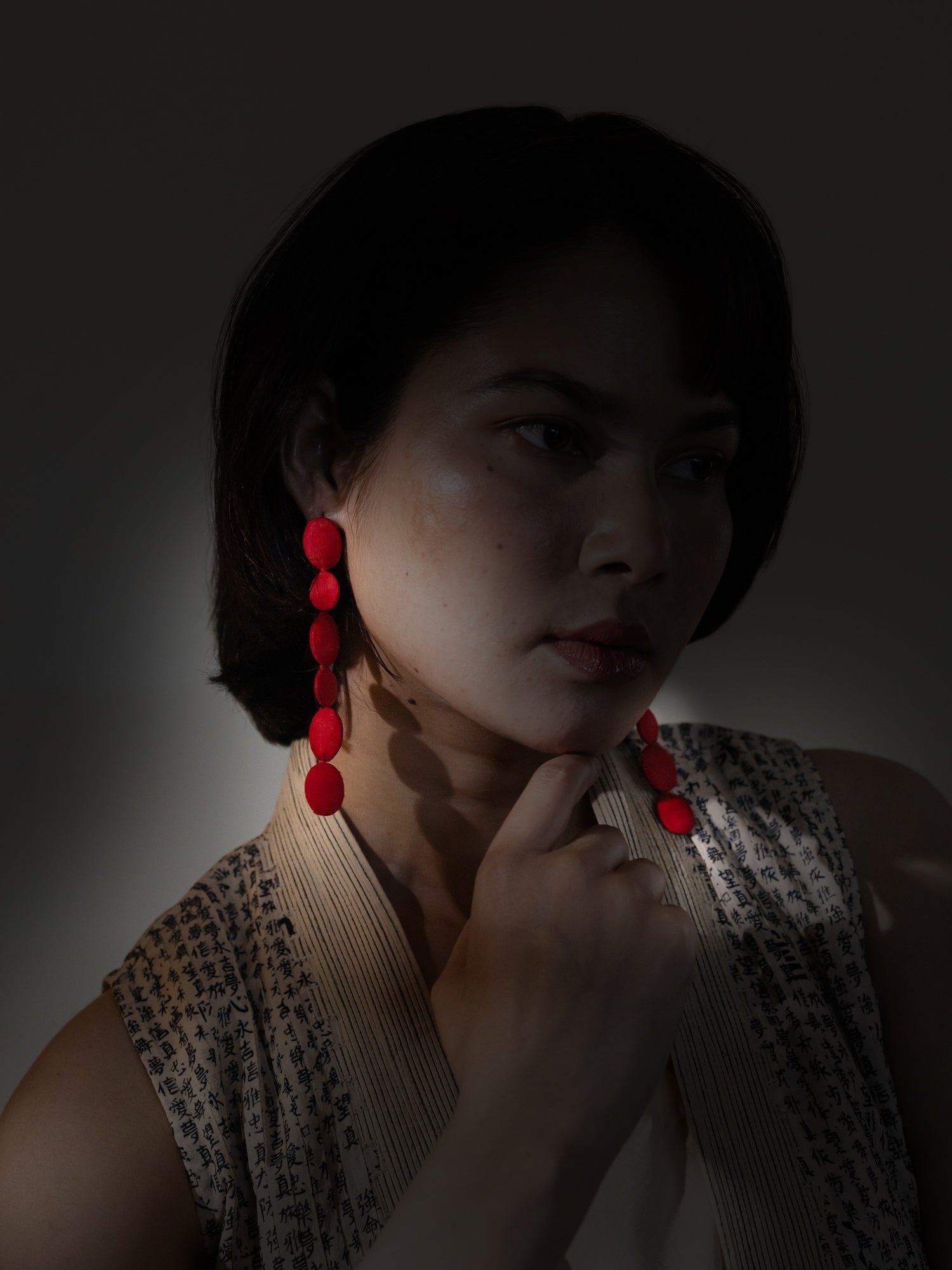 Fujimori Red Earrings