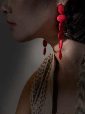 Fujimori Red Earrings