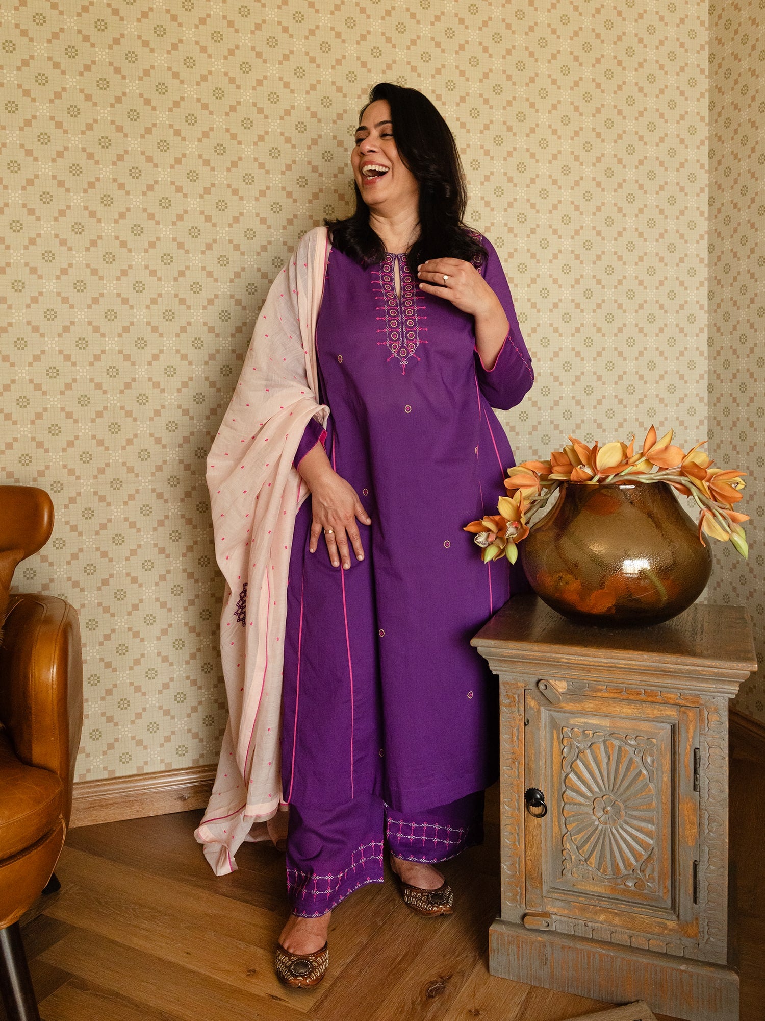 Mandira Purple Kurta