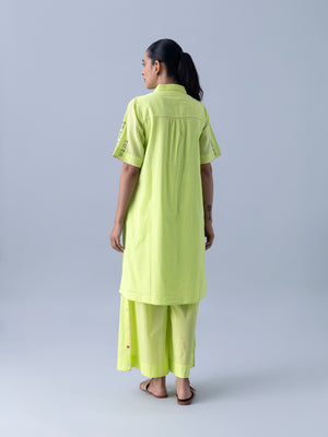 Nool Neon Green Kurta