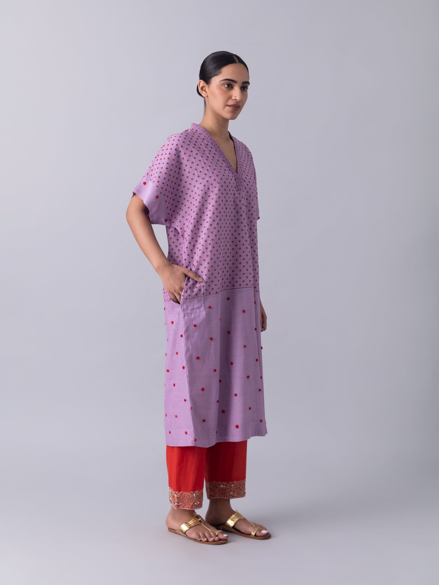 Nadiad Purple Kaftan