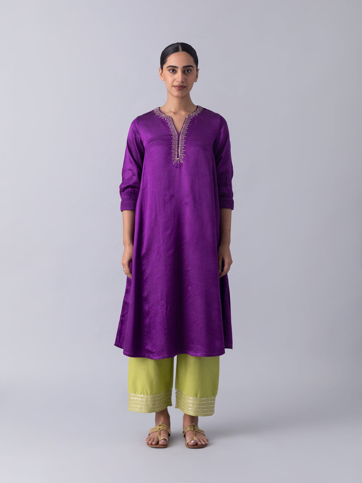 Kaner Purple Kurta