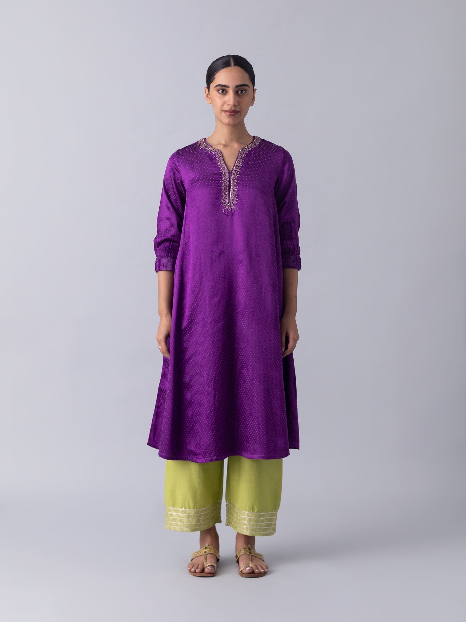 Kaner Purple Kurta