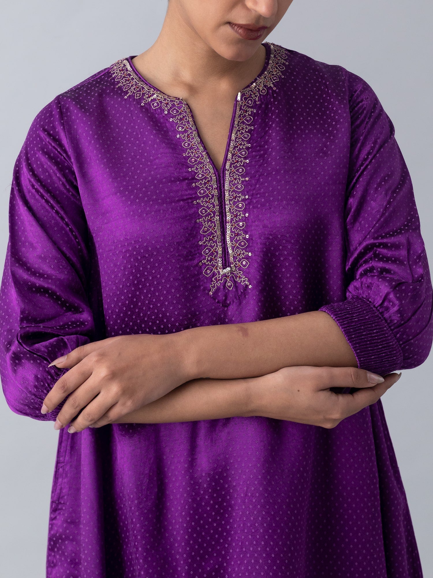 Kaner Purple Kurta