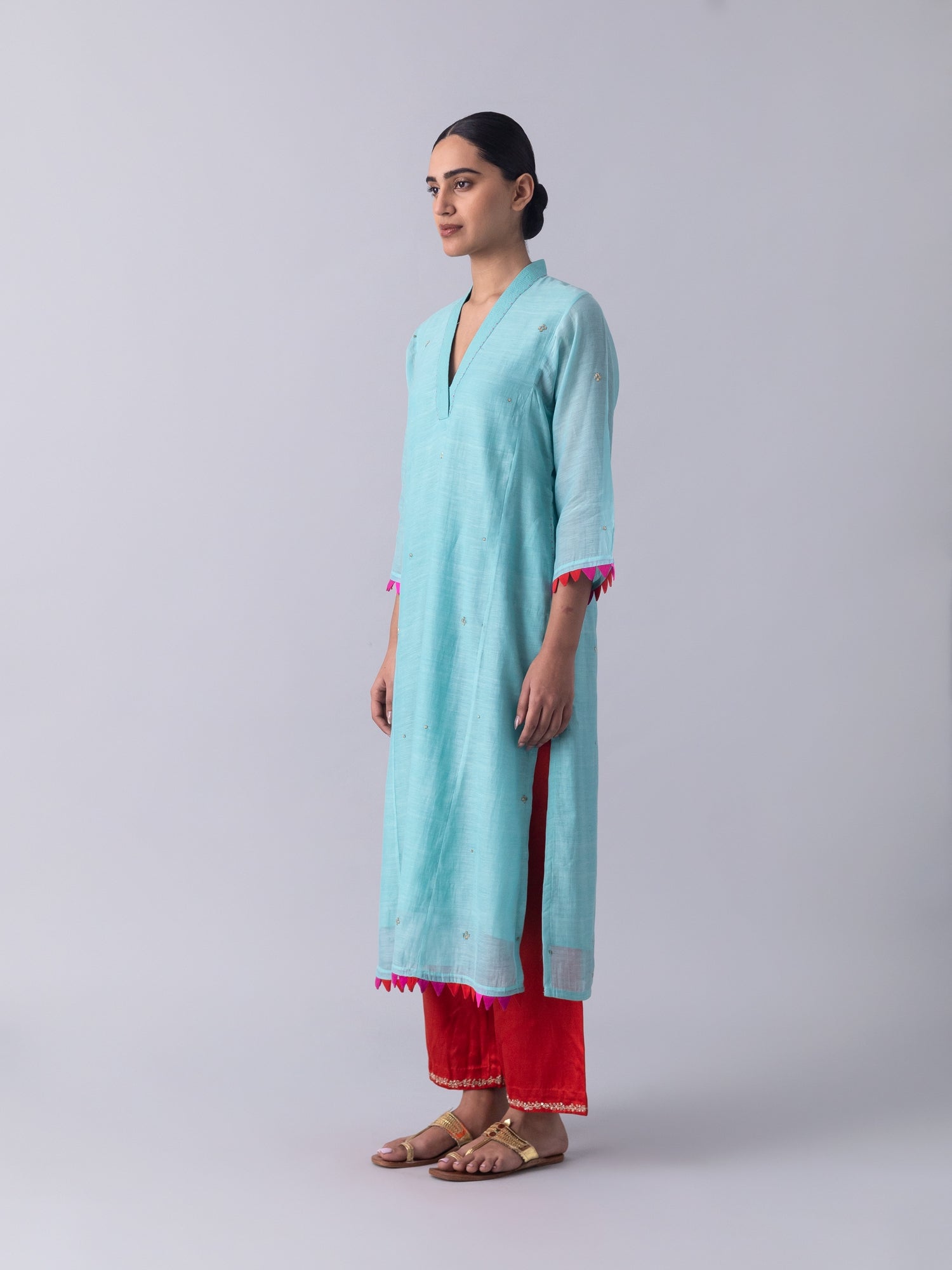 Gulbakshi Blue Kurta