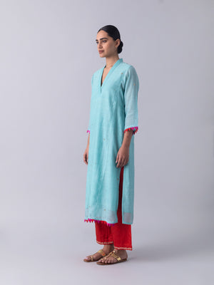 Gulbakshi Blue Kurta