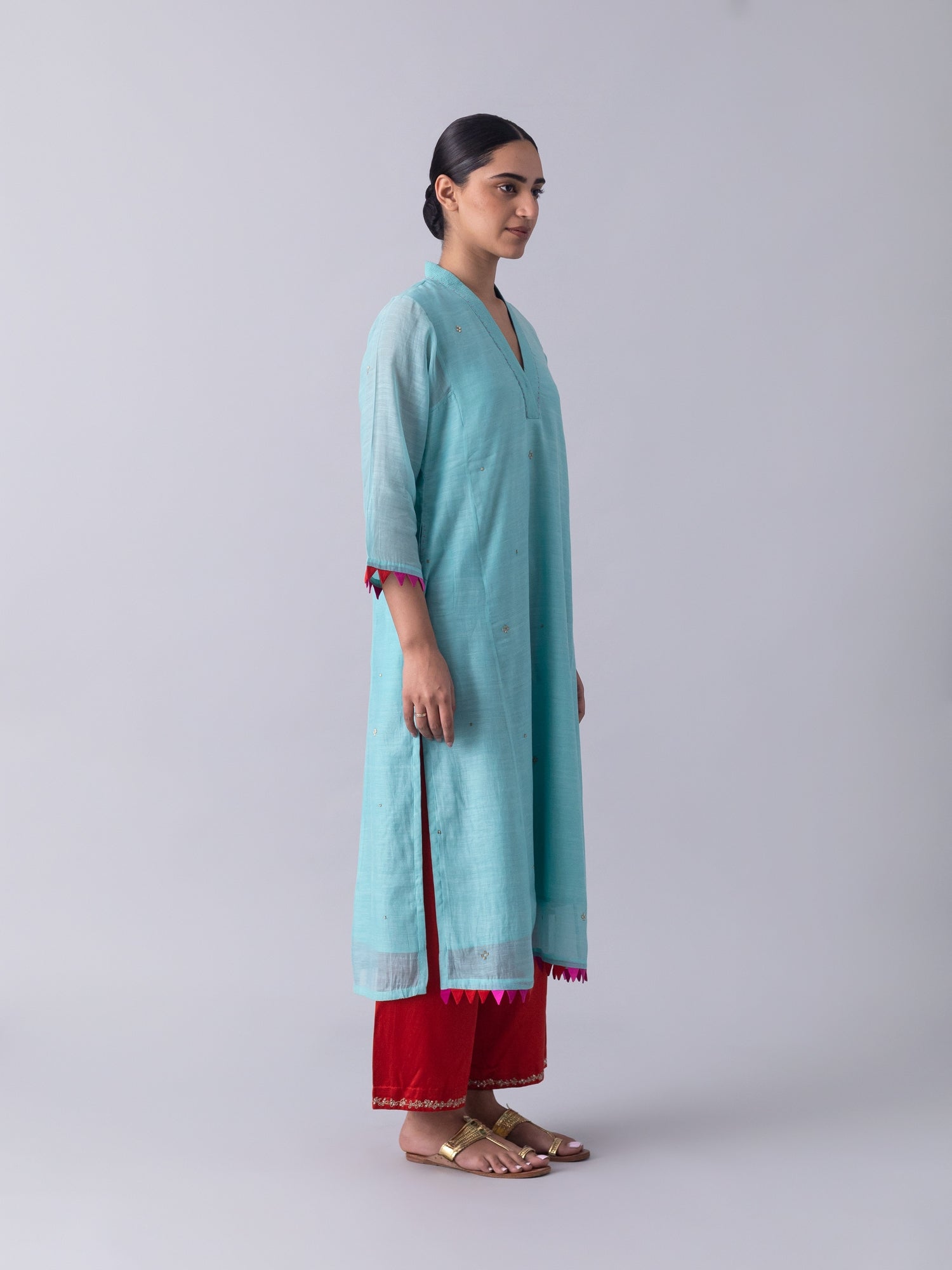 Gulbakshi Blue Kurta