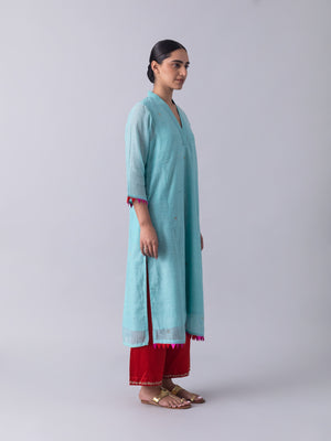 Gulbakshi Blue Kurta