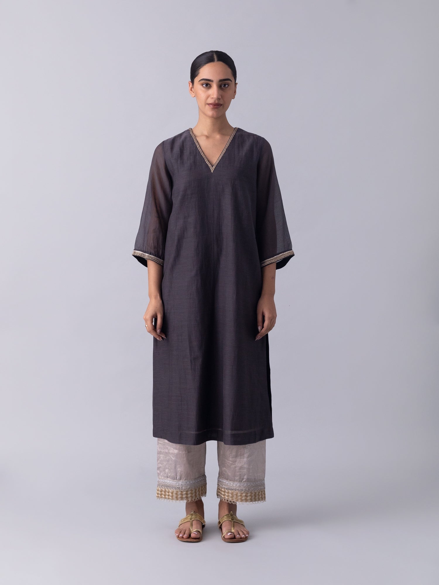 Sennet Charcoal Kurta