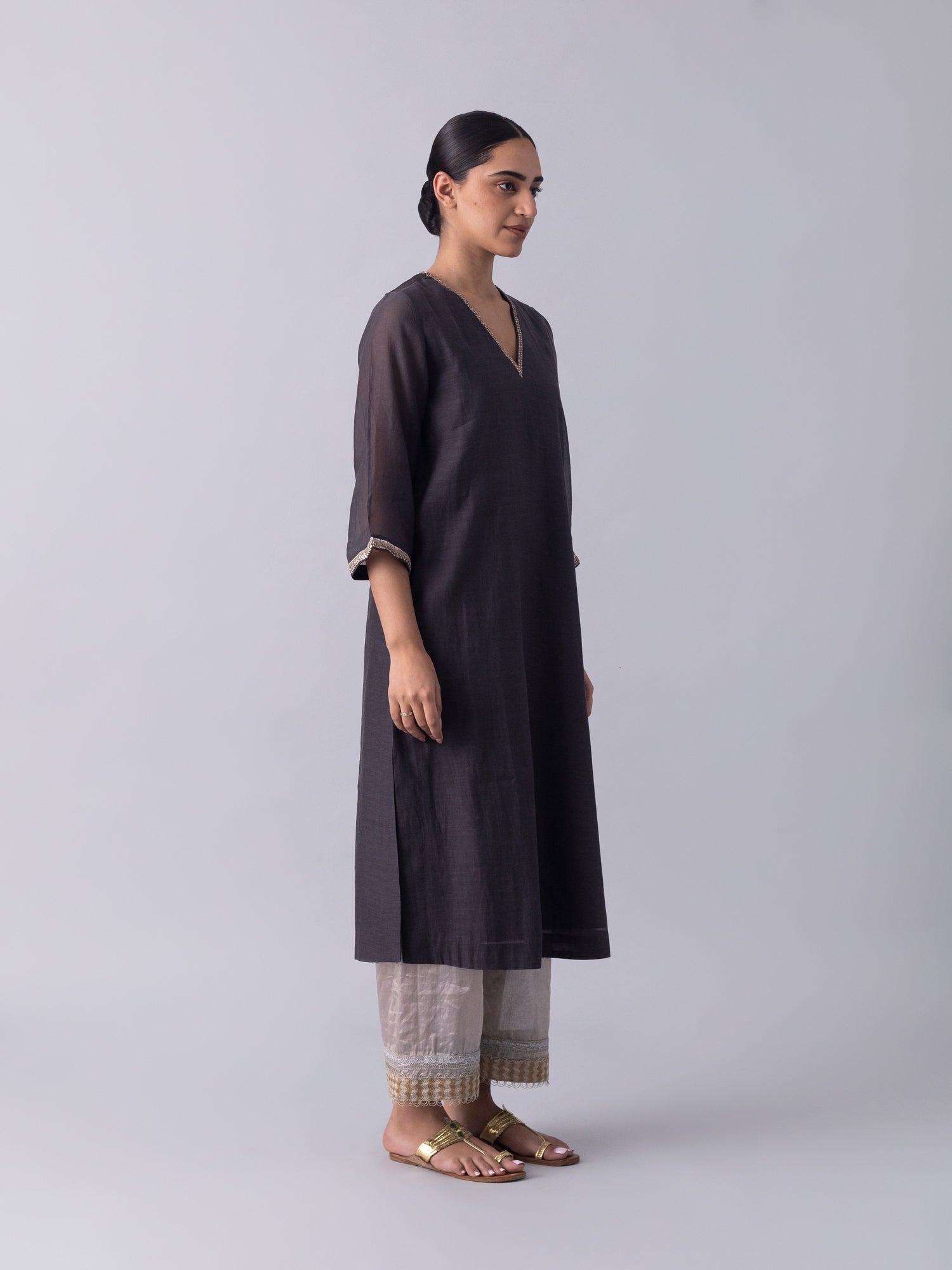Sennet Charcoal Kurta