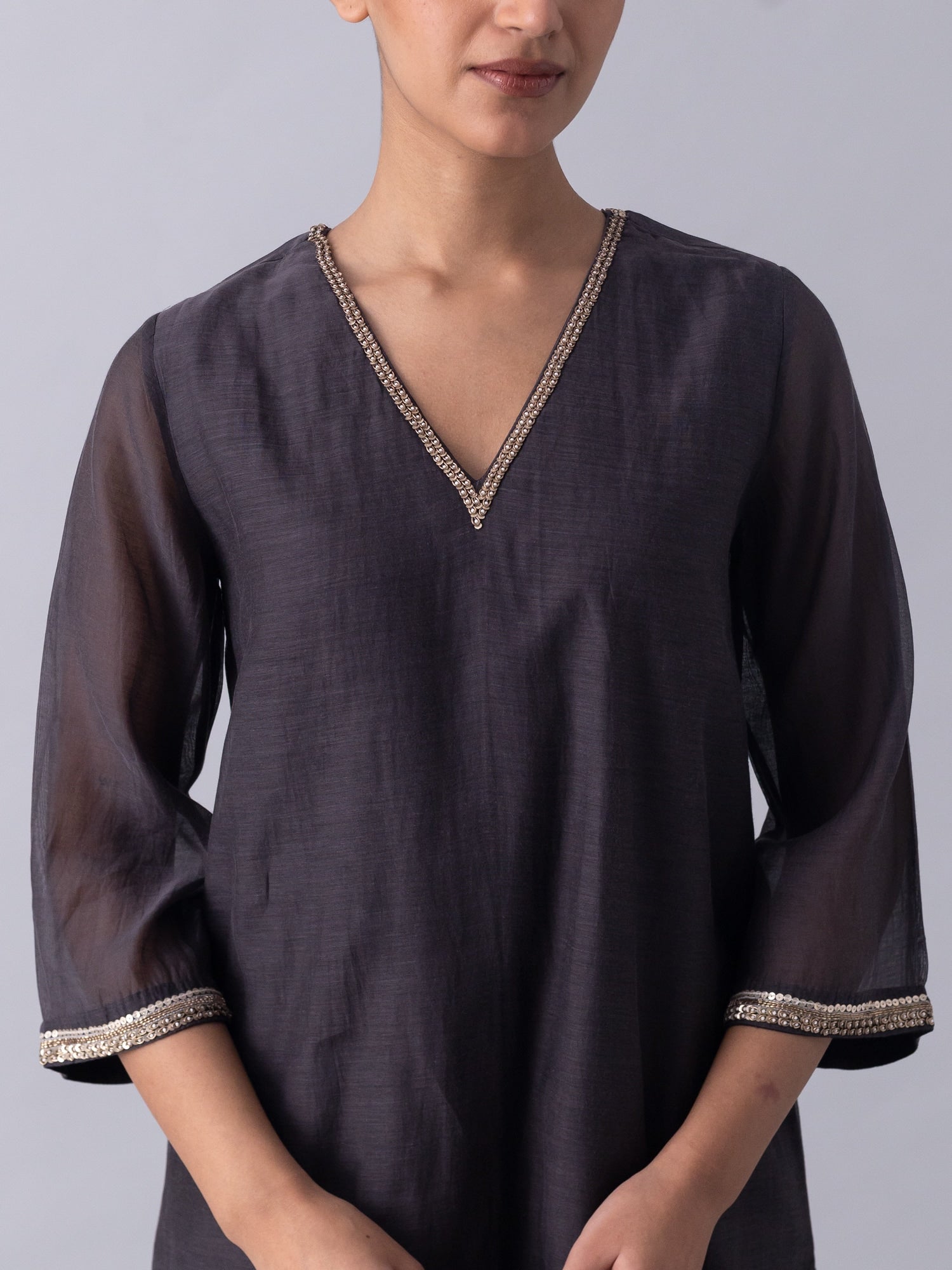 Sennet Charcoal Kurta