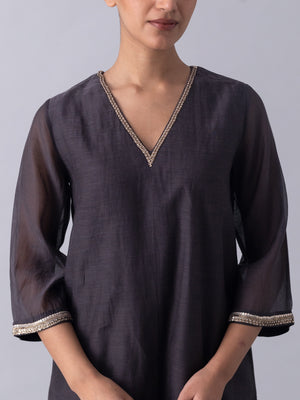 Sennet Charcoal Kurta
