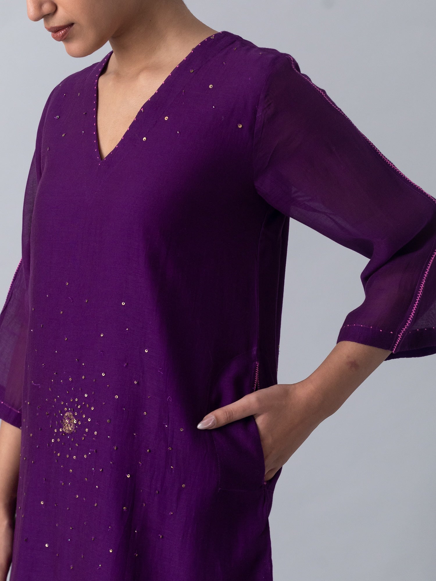 Sennet Purple Kurta