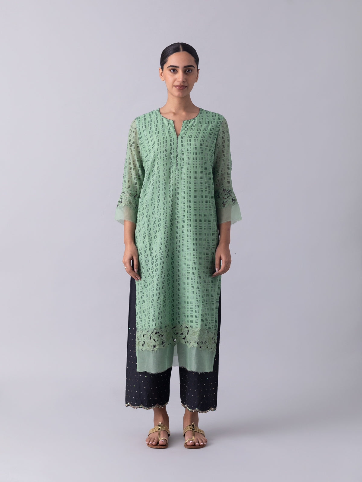 KhusKhus Green Kurta