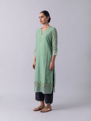 KhusKhus Green Kurta