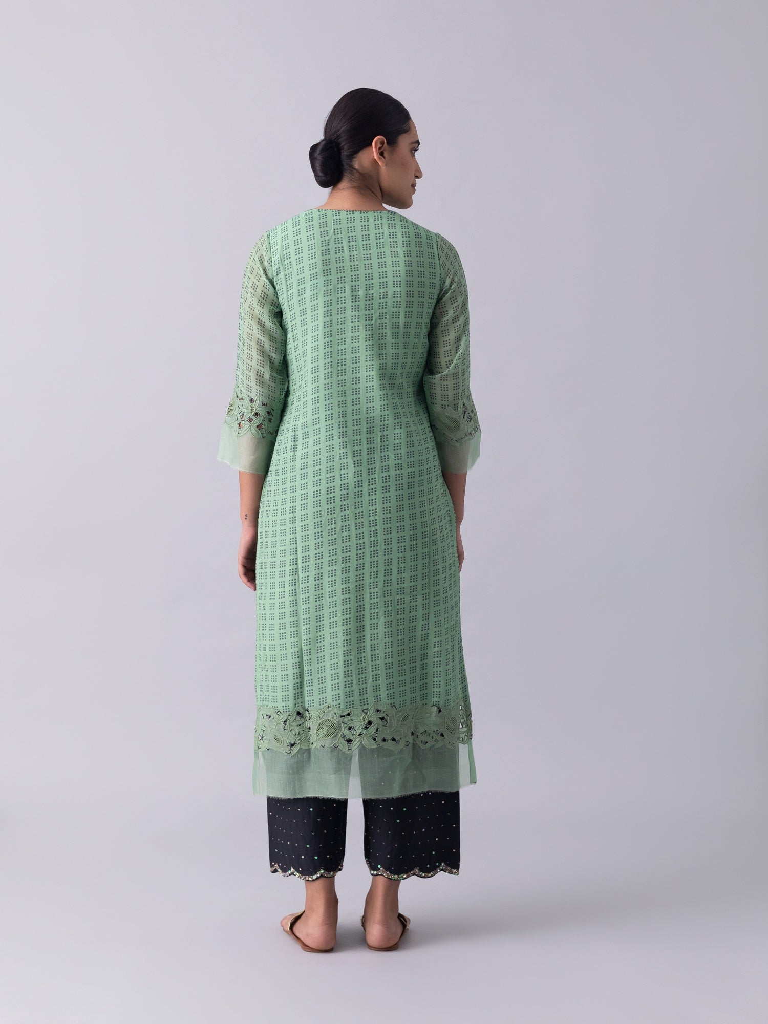 KhusKhus Green Kurta