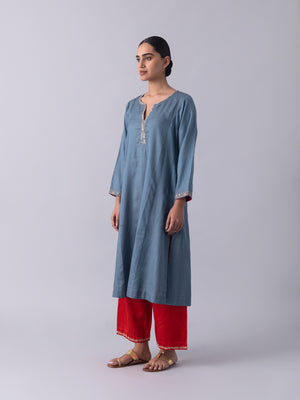 MidNightMoon Blue Kurta