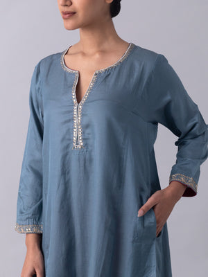 MidNightMoon Blue Kurta
