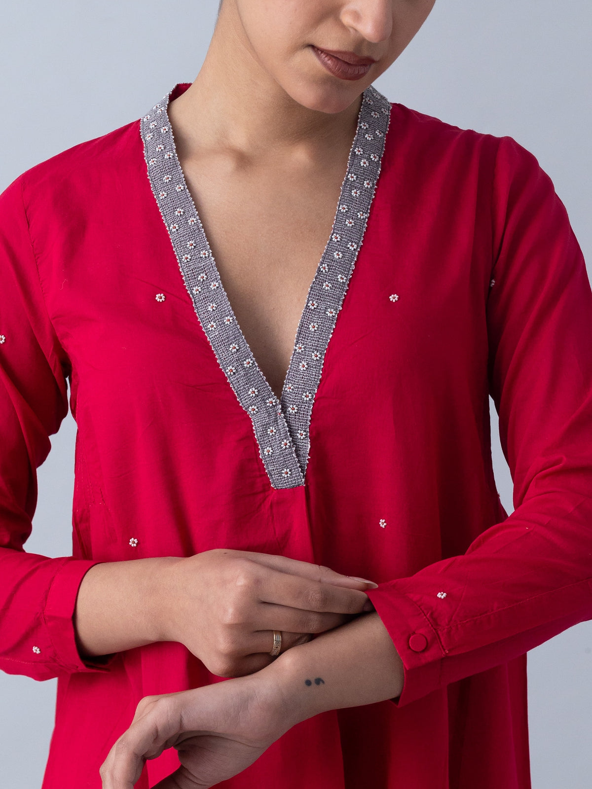 Bimble Red Kurta