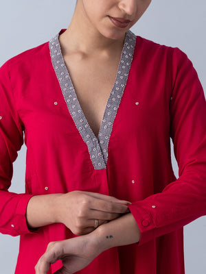 Bimble Red Kurta