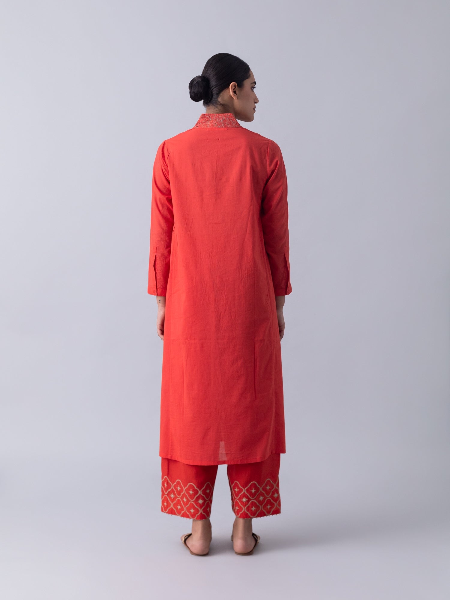 Endek Red Kurta