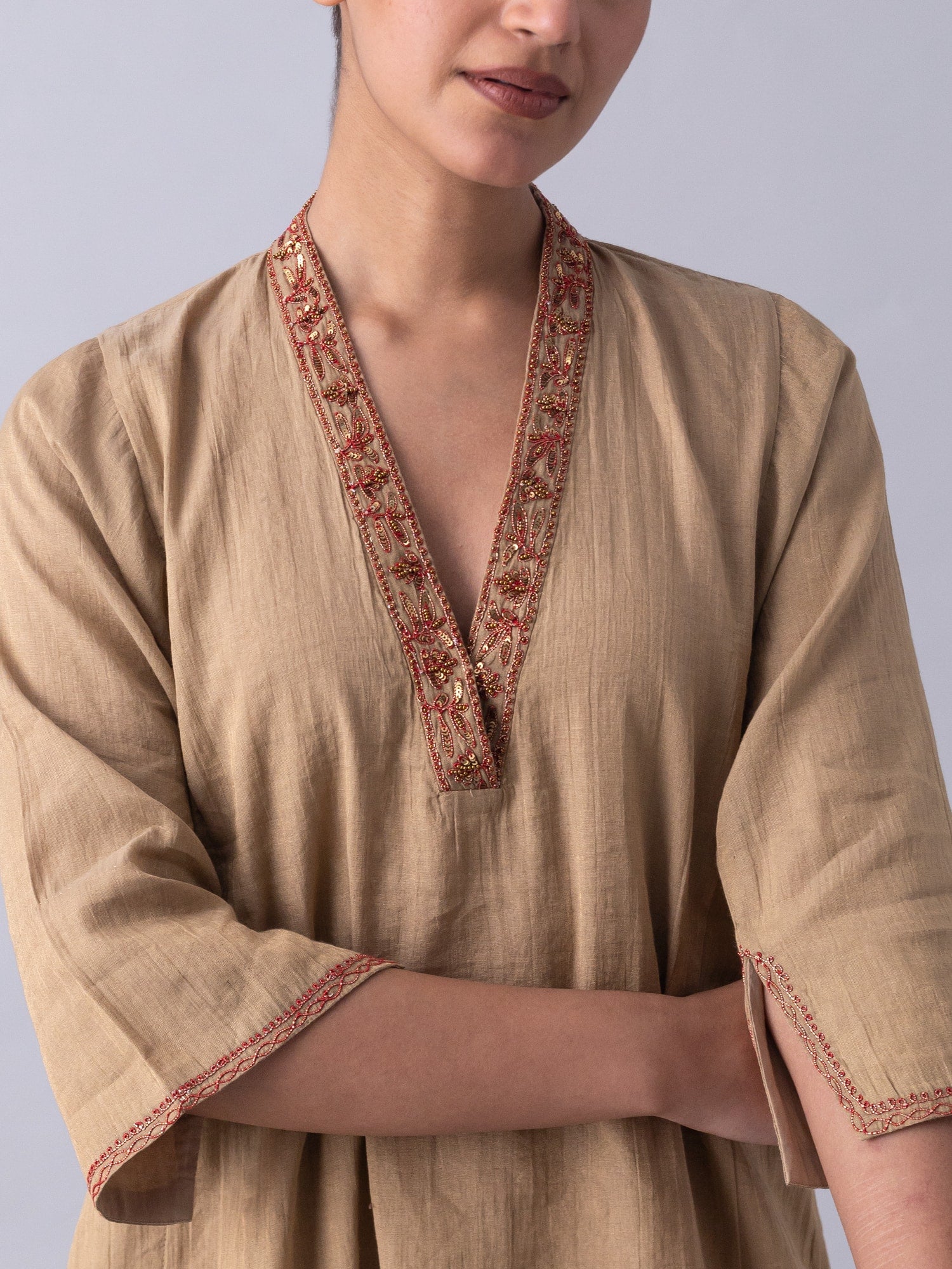 Kamben Beige Kurta