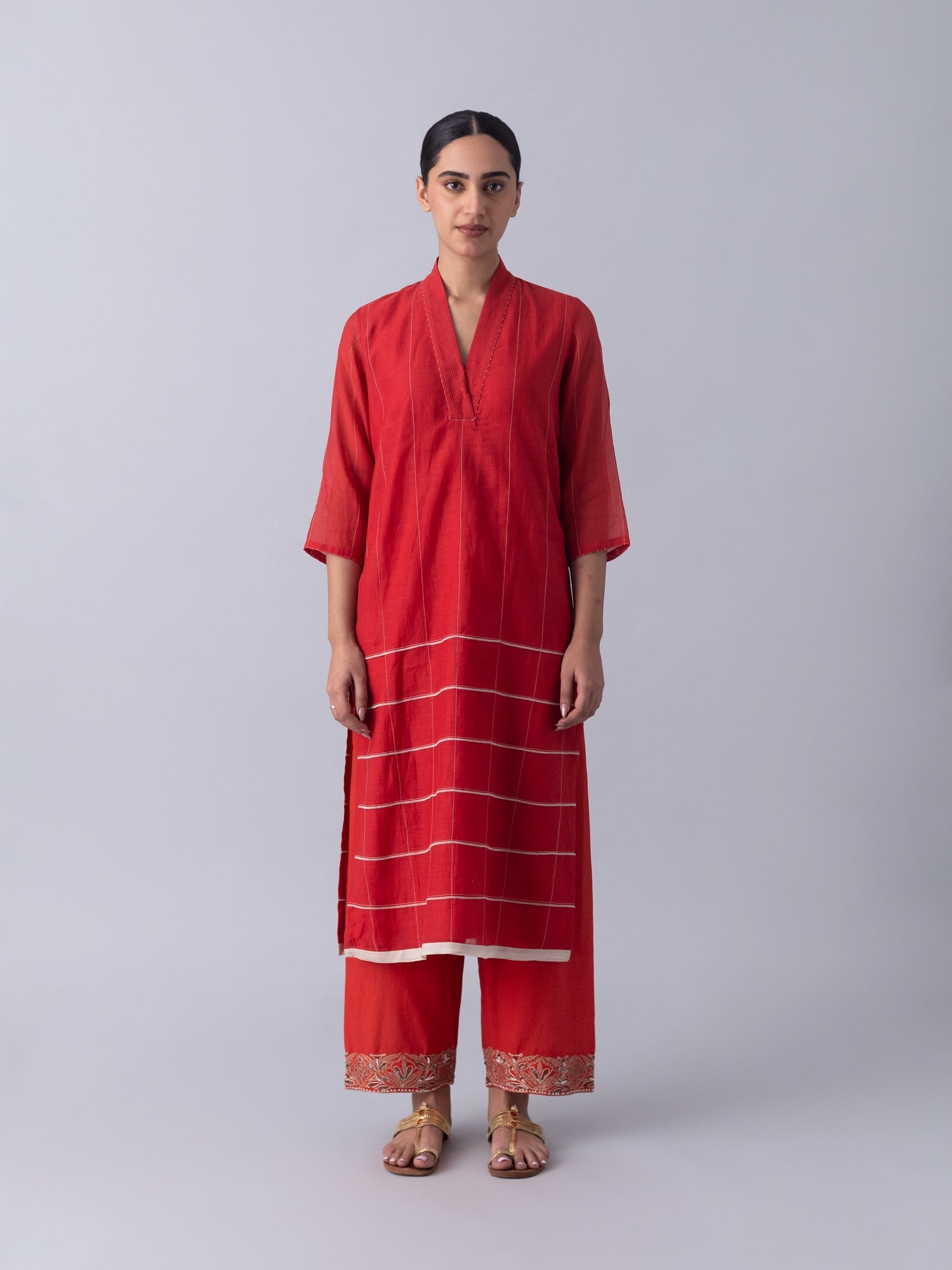 Negara Red Kurta